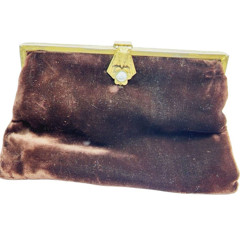 Vintage NRA #350808 Velvet and Brass Bag (A1088)